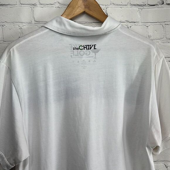 Travis Matthew Pima Cotton Chive Golf Polo Shirt Mens L Tech Performance LOOK - Picture 5 of 16